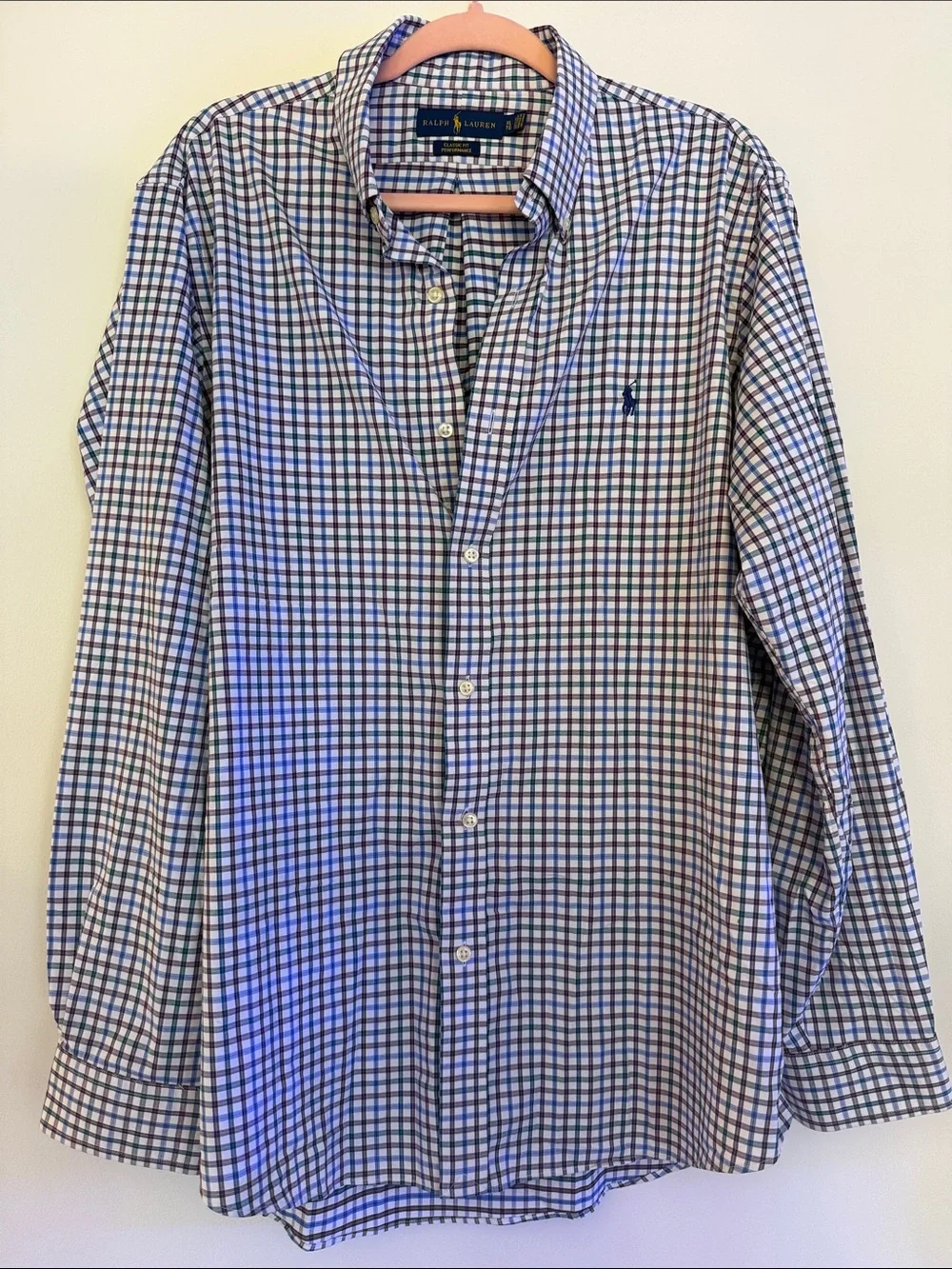 Ralph Lauren Blue & Green Plaid Button-Down Shirt